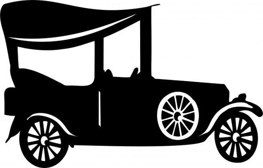 Antique Vintage Ford Classic Silhouette Laser Cut Appliques (Size: with FUSIBLE - 8"W, Direction: facing right)