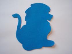 Lion Laser Cut Appliques (Size: 5"H, Color: Blue , Direction: Facing right)