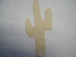 Cactus Laser Cut Appliques (Size: 4"H, Color: Tan/Beige )