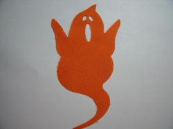 Ghost Laser Cut Appliques (Size: 6"H, Color: Orange )