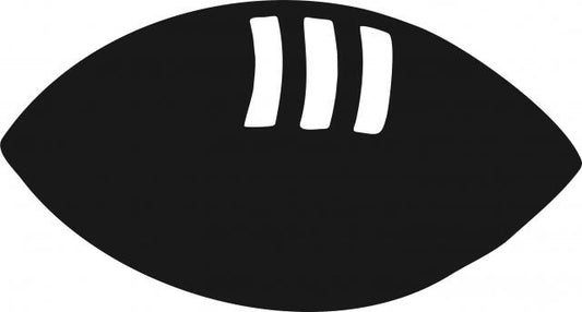 Football  Laser Cut Silhouette (Size: 7"W, Color: Black )