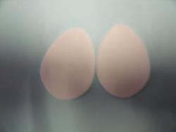 Easter Egg Laser Cut Appliques (Size: with FUSIBLE - 6"H, Color: White  )