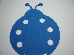 Ladybug Laser Cut Appliques (Size: 6"H, Color: Blue )