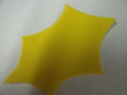 Christmas Holly Laser Cut Appliques (Size: with FUSIBLE - 6"H, Color: Yellow  )