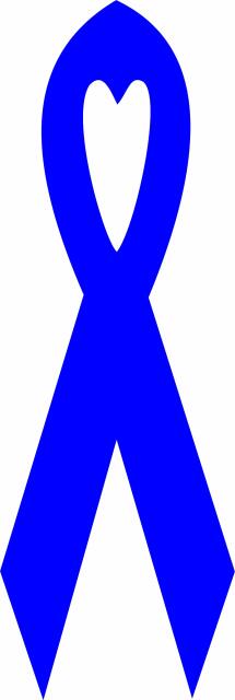 Awareness Ribbon Laser Cut Appliques (Size: 7"H, Color: Blue Tonal)