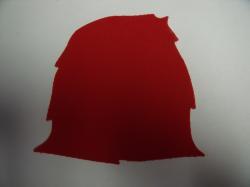 Haystack Laser Cut Appliques (Size: 6"W, Color: Red  )