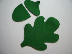 Acorn & Leaf Set Laser Cut Appliques (Size: 6"H, Color: Green  )
