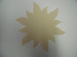 Sun Laser Cut Appliques (Size: 4", Color: Tan/Beige )