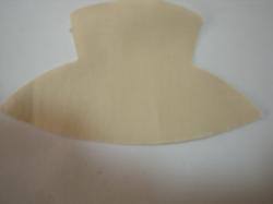 Hat Laser Cut Appliques (Size: with FUSIBLE - 5"W, Color: Tan/Beige)