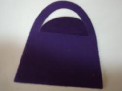 Purse Die Cut Appliques (Size: with FUSIBLE - 4"H, Color: Purple)