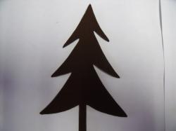 Fir Tree Laser Cut Appliques    (Size: 4"H, Color: Black  )