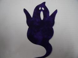 Ghost Laser Cut Appliques (Size: 4"H, Color: Tonal - Purple)