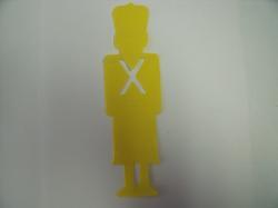 Christmas Toy Soldier Laser Cut Appliques (Size: with FUSIBLE - 7"H, Color: Yellow  )