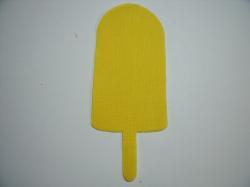 Ice Creamsicle Laser Cut Appliques (Size: With FUSIBLE- 6"H, Color: Yellow )