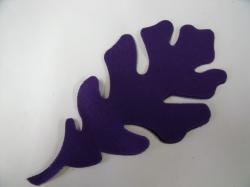 Oak Leaf Large Laser Cut Appliques (Size: with FUSIBLE - 4"H, Color: Purple  )