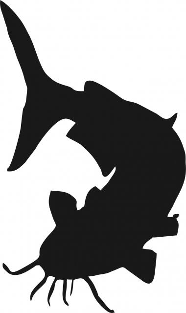 Fish -Catfish Laser Cut Silhouette  (Size: 7"H, Direction: facing left)
