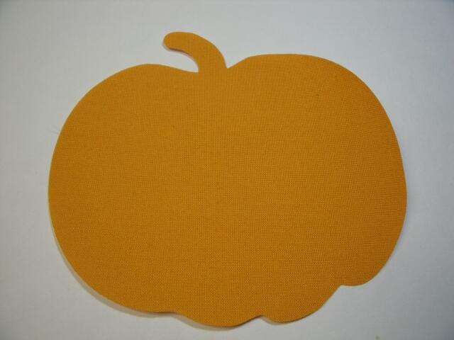 Pumpkin Laser Cut Appliques (Size: 5"W, Color: Cheddar)