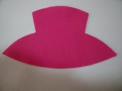 Hat Laser Cut Appliques (Size: with FUSIBLE - 6"W, Color: Hot Pink)
