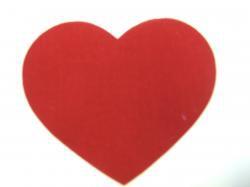Heart Laser  Cut Appliques (Size: 5"W, Color: Red)