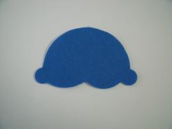 Ice Cream Scoop Laser Cut Appliques (Size: With FUSIBLE- 4"W, Color: Blue  )