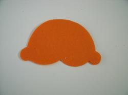 Ice Cream Scoop Laser Cut Appliques (Size: With FUSIBLE- 5"W, Color: Orange )