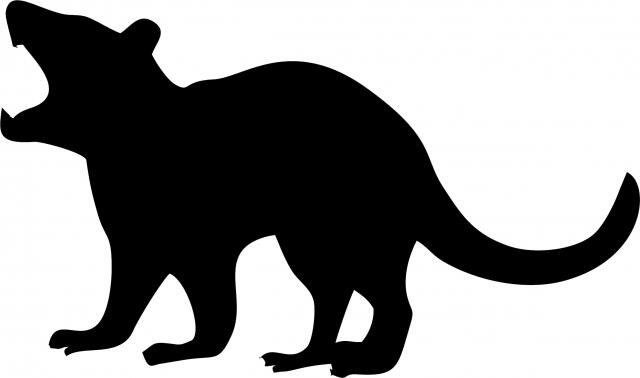 Tasmanian Devil Laser Cut Silhouette  (Size: 9"W, Direction: facing left)