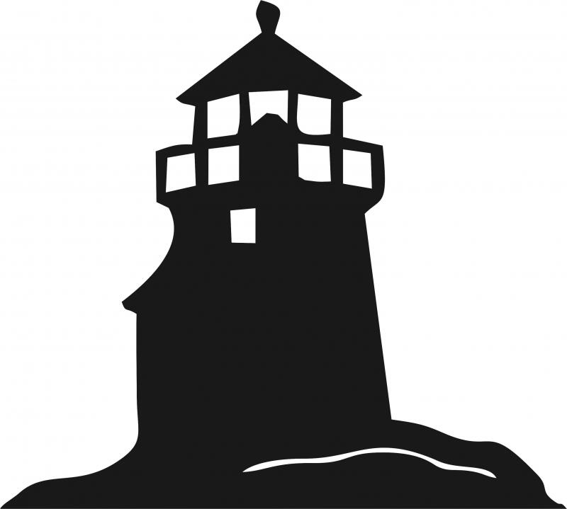 Lighthouse #2 Silhouette Laser Cut Appliques (Size: 9"H)