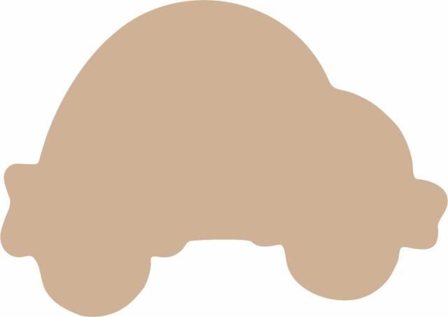 Car Laser Cut Appliques (Size: 5"W, Color: Tan/Beige  )