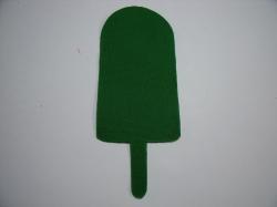 Ice Creamsicle Laser Cut Appliques (Size: With FUSIBLE- 4"H, Color: Green )
