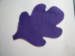 Oak Leaf  #2 Laser Cut Appliques (Size: with FUSIBLE - 4"H, Color: Purple  )