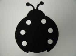 Ladybug Laser Cut Appliques (Size: 6"H, Color: Black)