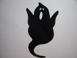 Ghost Laser Cut Appliques (Size: 4"H, Color: Black )