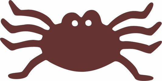 Spider Laser Cut Appliques (Size: 4"W, Color: Brown)