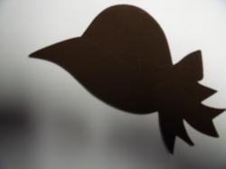 Hat / Sunbonnet Laser Cut Appliques (Size: 6"W, Color: Brown , Direction: Facing left)