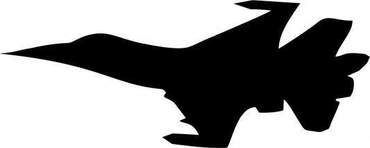Jet #3 Laser Cut Appliques (Size: WITH Backing - 9"W, Direction: facing left)