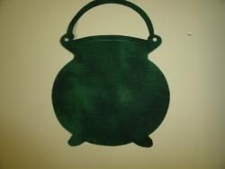 Pot 'o' Gold Die Cut Appliques (Size: with FUSIBLE - 6"W, Color: Tonal - Evergreen)