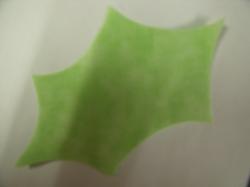 Christmas Holly Laser Cut Appliques (Size: 5"H, Color: Tonal - Pastel Green )