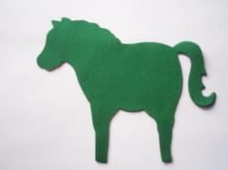 Horse Laser Cut Appliques (Size: 5"H, Color: Green  , Direction: Facing right)