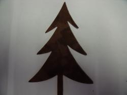 Fir Tree Laser Cut Appliques    (Size: 3"H, Color: Tonal - Brown )