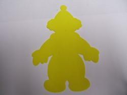 Clown Laser Cut Appliques (Size: 4"H, Color: Yellow)