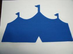 Circus Tent Laser Cut Appliques (Size: 10"W, Color: Blue  )