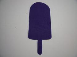 Ice Creamsicle Laser Cut Appliques (Size: With FUSIBLE- 6"H, Color: Purple )