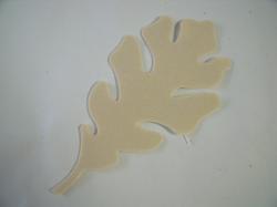 Oak Leaf Large Laser Cut Appliques (Size: 6"H, Color: Tan/Beige )
