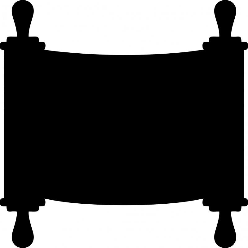 Torah Scroll Laser Cut Silhouette (Size: 8"H)