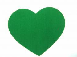 Heart Laser  Cut Appliques (Size: with FUSIBLE - 5"W, Color: Green)
