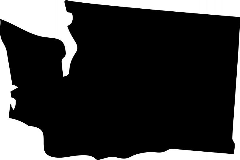Washington Silhouette Laser Cut Appliques (Size: 9"W)