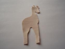 Giraffe Laser Cut Appliques (Size: 7"H, Color: Tan/Beige  , Direction: Facing left)