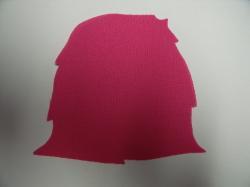 Haystack Laser Cut Appliques (Size: with FUSIBLE - 5"W, Color: Hot Pink  )