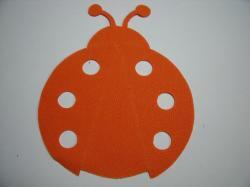 Ladybug Laser Cut Appliques (Size: 6"H, Color: Orange )