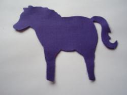 Horse Laser Cut Appliques (Size: 6"H, Color: Purple  , Direction: Facing right)
